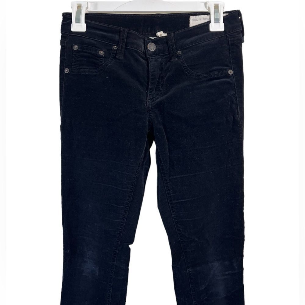 Rag & bone Velvet Black Jeggings Size 26 - Picture 2 of 9